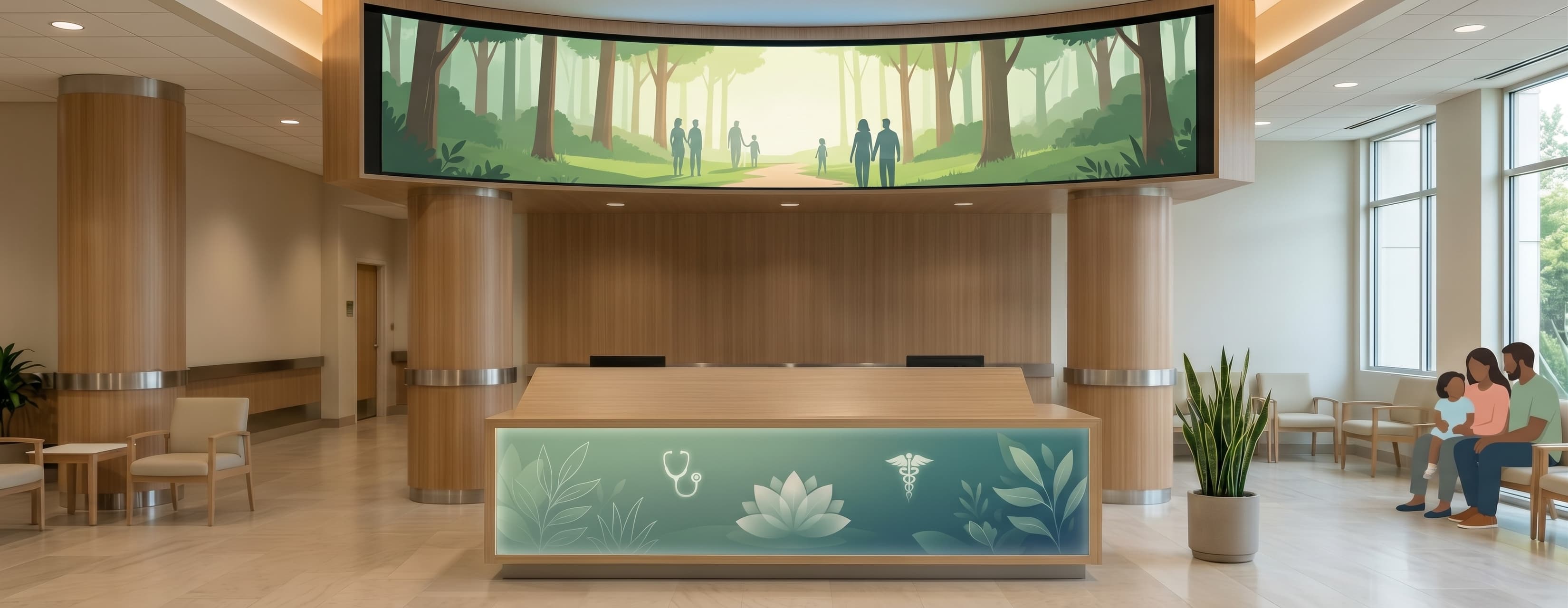A hospital reception